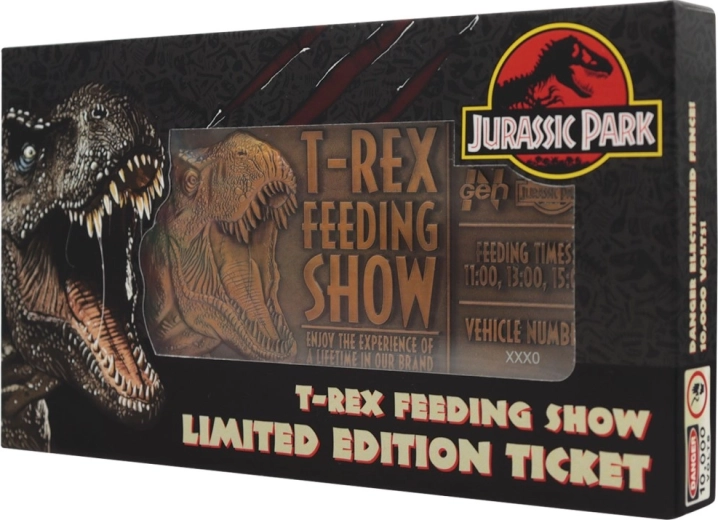 Billet de collection en métal JURASSIC PARK