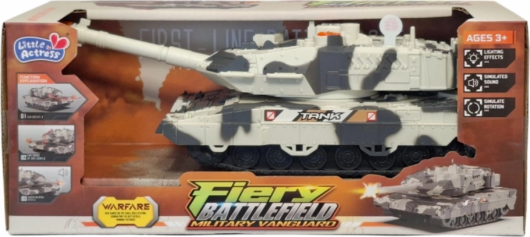 Char militaire avec lumière et son