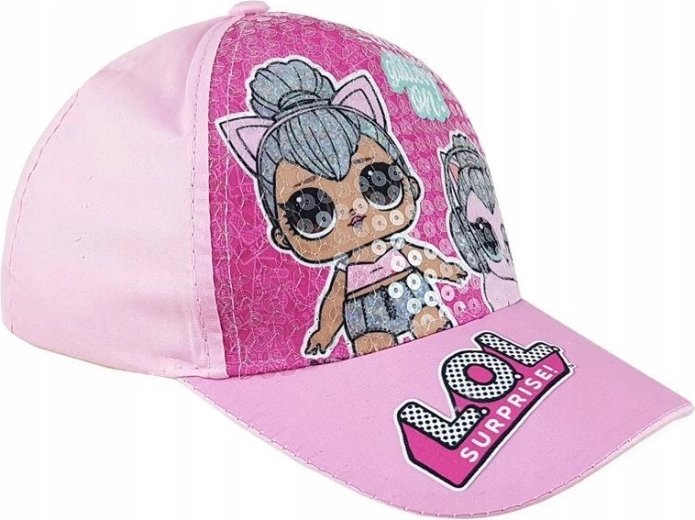 Casquette LOL Surprise rose avec sequins - 1 pièce