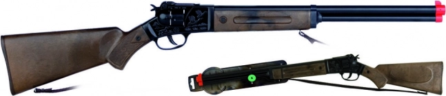 Carabine de cowboy noire en métal