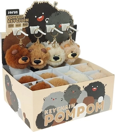 Porte-clés en peluche – tête d’ourson