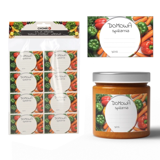 Set d’étiquettes pour conserves – légumes, 24 pcs
