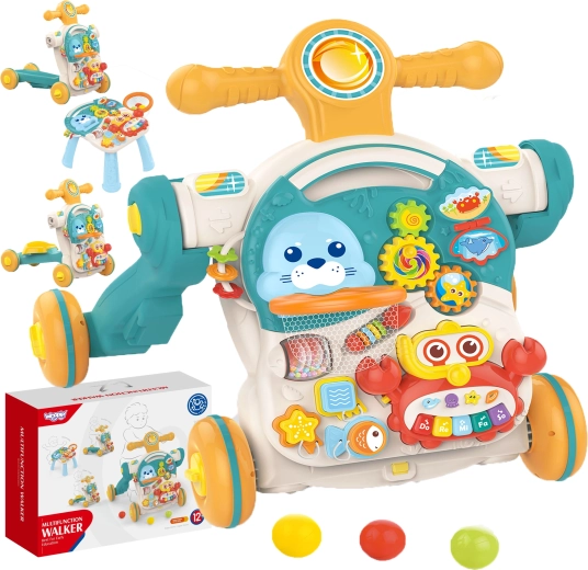 Porteur interactif multifonctionnel pour enfants WOOPIE 4 en 1