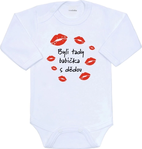Body bébé avec imprimé New Baby Mamie et Papi sont passés, manches longues, taille 56 (0–3 mois)