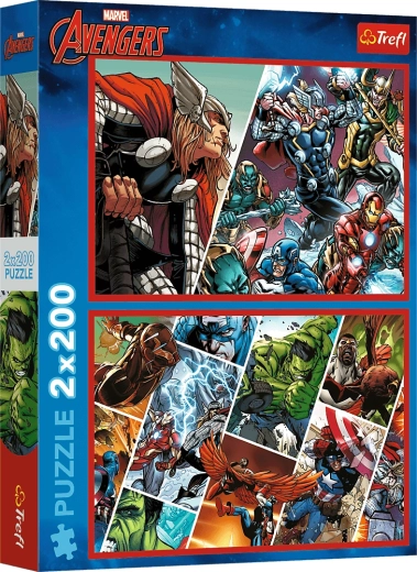 Puzzle 2×200 pièces Avengers – Les Défenseurs du Monde MARVEL