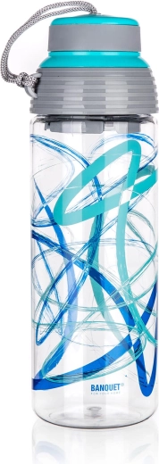 Bouteille d’eau en tritan 550 ml BANQUET QUEST turquoise