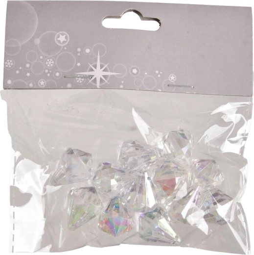 Galets décoratifs en plastique UH couleur argentée (12 pcs)