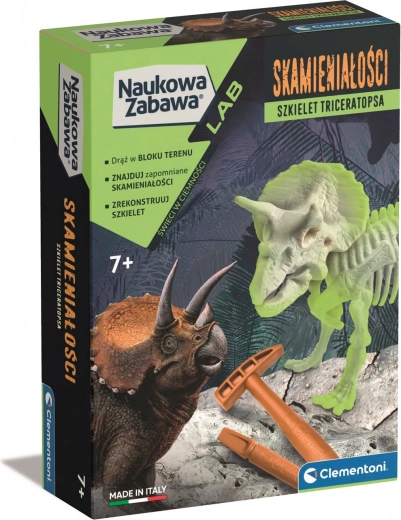 Clementoni Triceratops – kit de fouille fluorescent pour enfants
