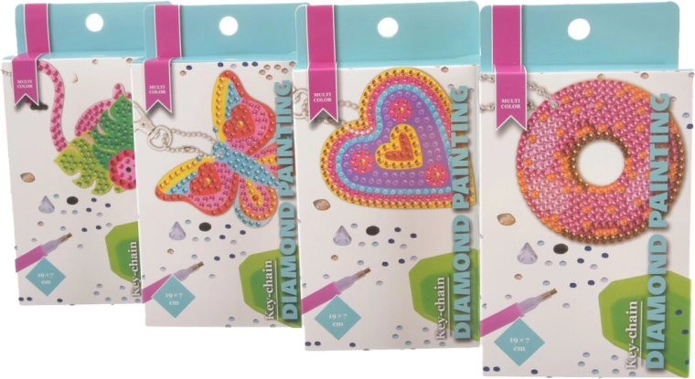 Kit créatif de diamond painting – porte-clés (4 motifs)
