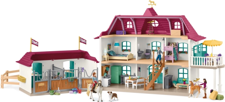 Schleich Horse Club maison de campagne et écurie au bord du lac
