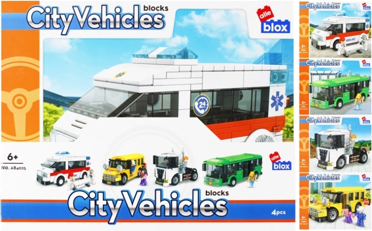 Jeu de construction véhicule urbain – 4 variantes