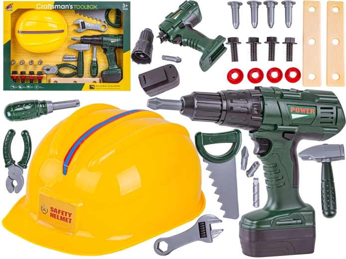Ensemble d’outils pour enfants (petit bricoleur) avec perceuse et accessoires