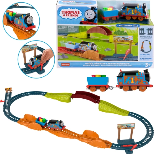 Fisher-Price Thomas et ses amis L’aventure boueuse de Thomas avec moteur et rails