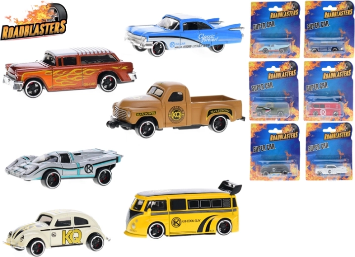 Voiture de sport métallique ROADBLASTERS 7 cm à roue libre