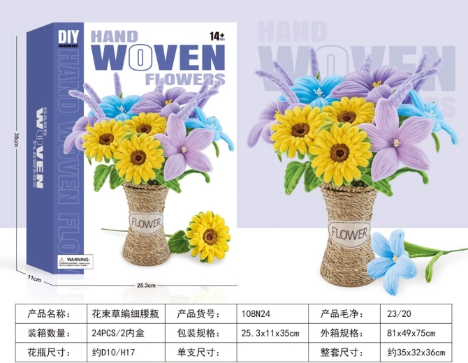 Kit créatif pour fabriquer un bouquet doux – tournesols et lys