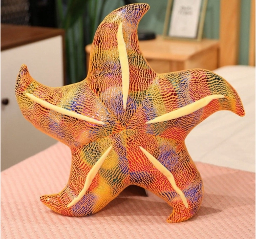 Étoile en peluche jaune coussin 45 cm