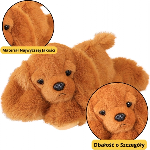 Chien en peluche Cocker Spaniel avec pattes lestées, marron, 30 cm