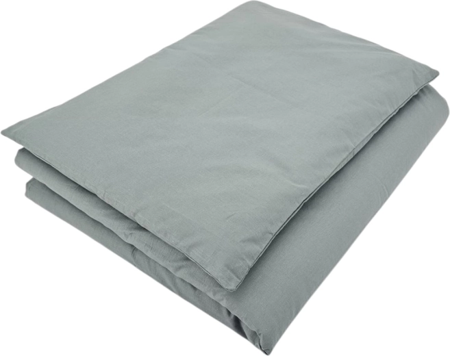 Parure de lit en coton pour lit bébé, 2 pièces, 90 × 120 cm – Vert olive