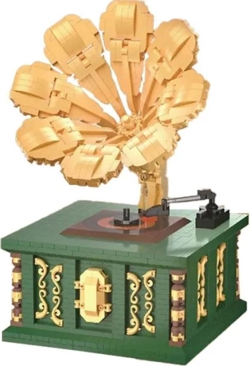 Gramophone rétro avec des détails marqués