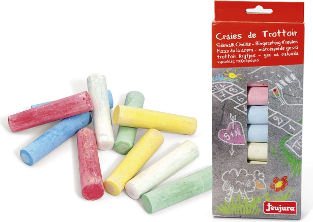 Grosses craies de couleur 10 pcs JEUJURA
