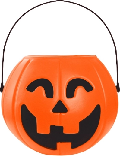 Seau citrouille pour Halloween 16 × 14 cm
