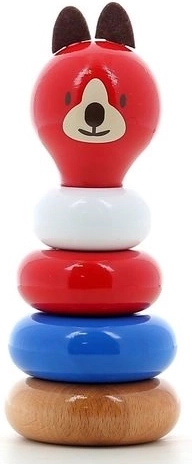 tour à empiler en bois chien Lucien