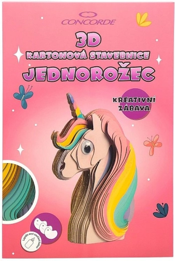 Maquette 3D en carton licorne