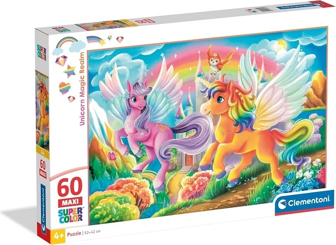 Puzzle maxi Clementoni licornes 60 pièces Unicorn Magic