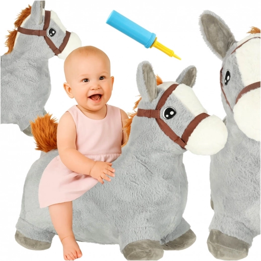 Cheval sauteur en caoutchouc pour enfants avec petite pompe