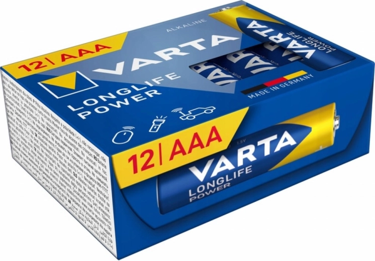 Piles alcalines AAA VARTA Longlife Power, 12 pcs