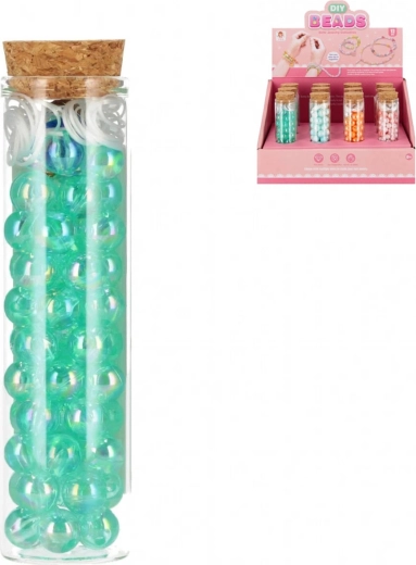 Mega Creative perles à enfiler nacrées en boîte avec cordons et pendentifs - 1 pièce