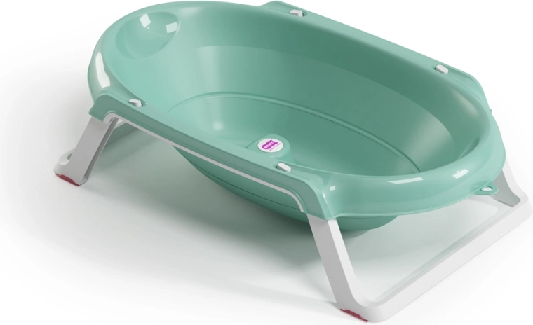 Baignoire pliable antidérapante Ok Baby Onda Slim 0–12 mois, bleu ciel