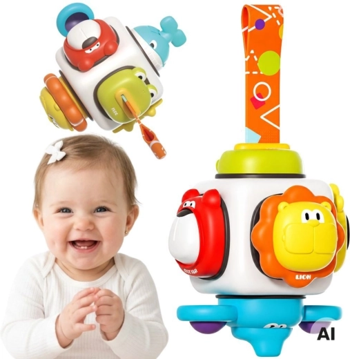 Woopie Baby cube sensoriel 6-en-1 avec animaux