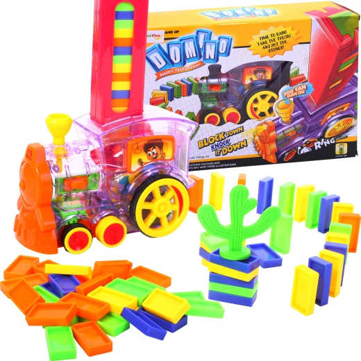 Train domino avec 80 pièces