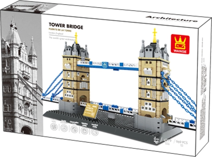 Jeu de construction pont à bascule TOWER BRIDGE – série Bâtiments, 969 pièces