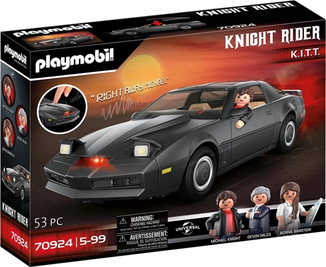 Voiture Knight Rider K.I.T.T. avec figurines et effets lumineux et sonores