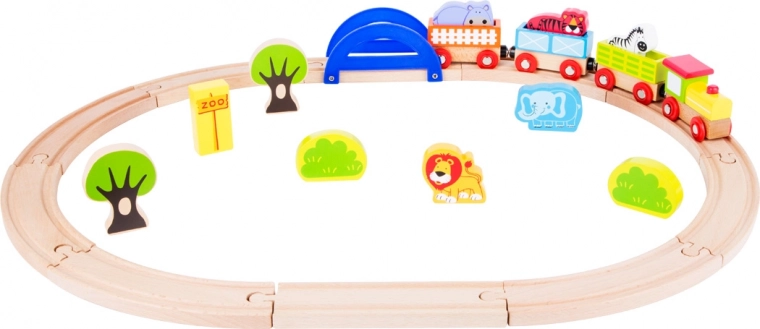 small foot train en bois Mon zoo