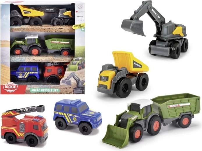 Dickie toys city micro set de véhicules 6 pcs