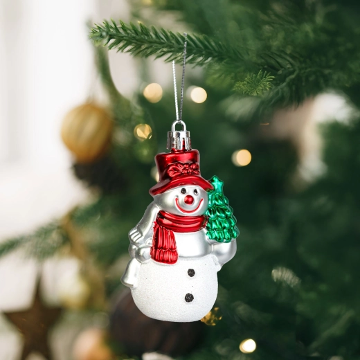Décoration de Noël suspendue bonhomme de neige