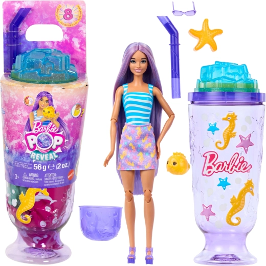 Mattel Barbie Pop Reveal Monde sous-marin – poupée avec 8 surprises