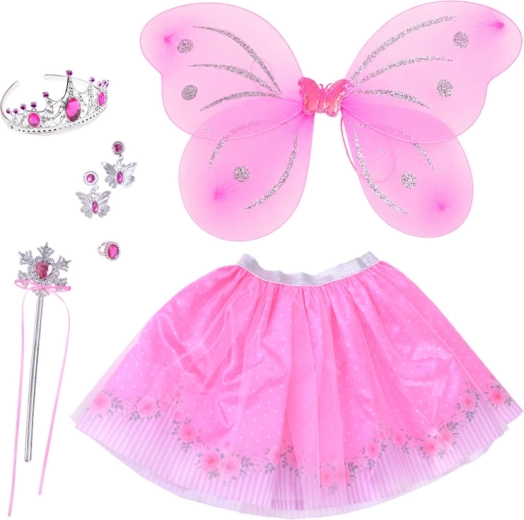 Costume de fée papillon pour fillettes – jupe, ailes et accessoires