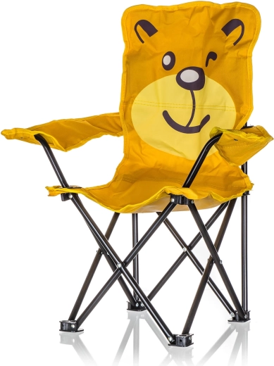 Fauteuil pliant pour enfants motif BEAR, jaune