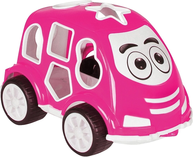 Design mignon de petite voiture de couleur rose