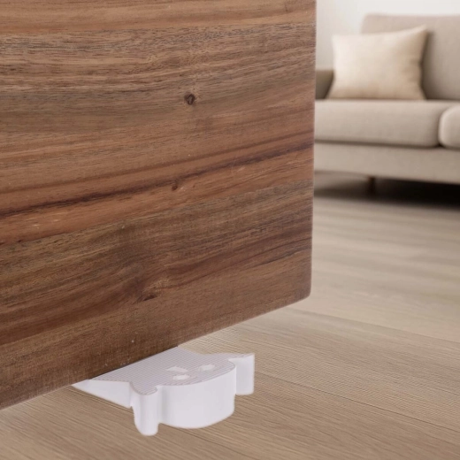 Profil bas pour un glissement facile sous une porte ou un meuble