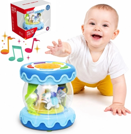 WOOPIE BABY tambour musical avec projecteur 3-en-1