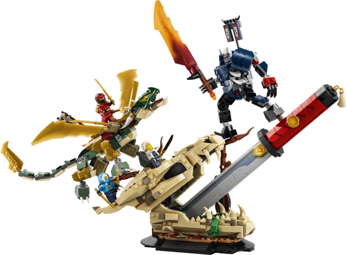Dragon et mech articulés pour des poses d’action