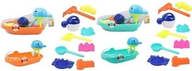 Set de jeux de sable avec bateau – 10 pièces