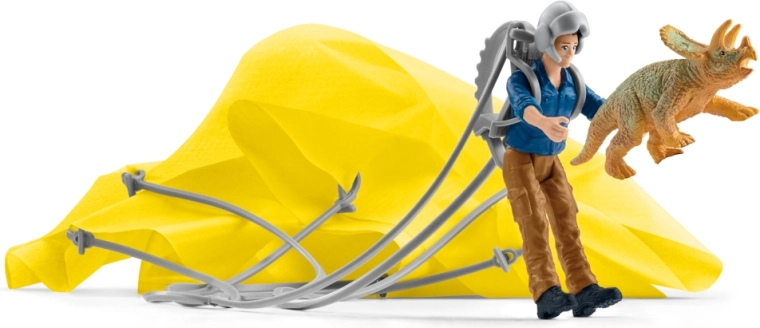 Schleich dinosaures unité de sauvetage parachutiste