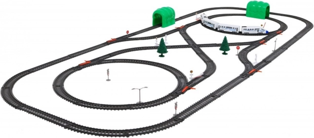 Grande voie ferrée pour enfants avec wagons et circuit de plus de 9 m – 70 pièces