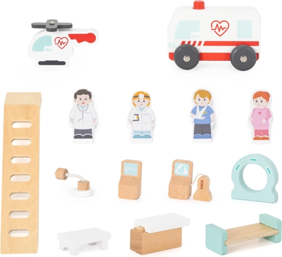 Véhicules de secours et figurines inclus dans le set